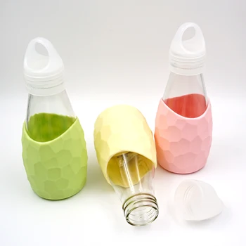 

Korean Glass Water Bottles Sports Bottle For Drinking 300ML Protein Shaker Botella Crystal Cute Kids Milk Tea De Agua W