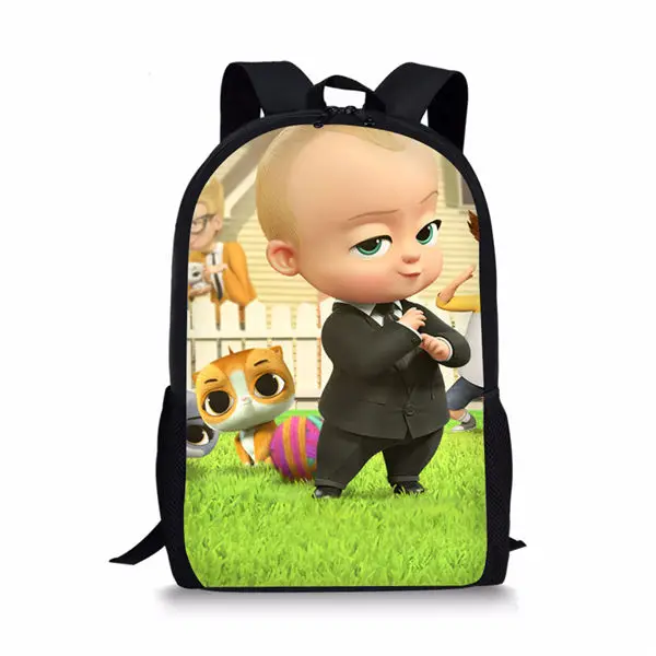 HaoYun/модный детский рюкзак с рисунком «Босс», детские школьные сумки с героями мультфильмов Annime, 3 шт./компл. студенческий блокнот-сумки, рюкзак Mochila - Цвет: CDGX338C