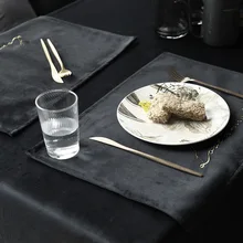 Скандинавские бархатные настольные коврики с вышивкой, тканевые салфетки для столового стола, декоративные Изоляционные Коврики, демонстрационные подставки для еды