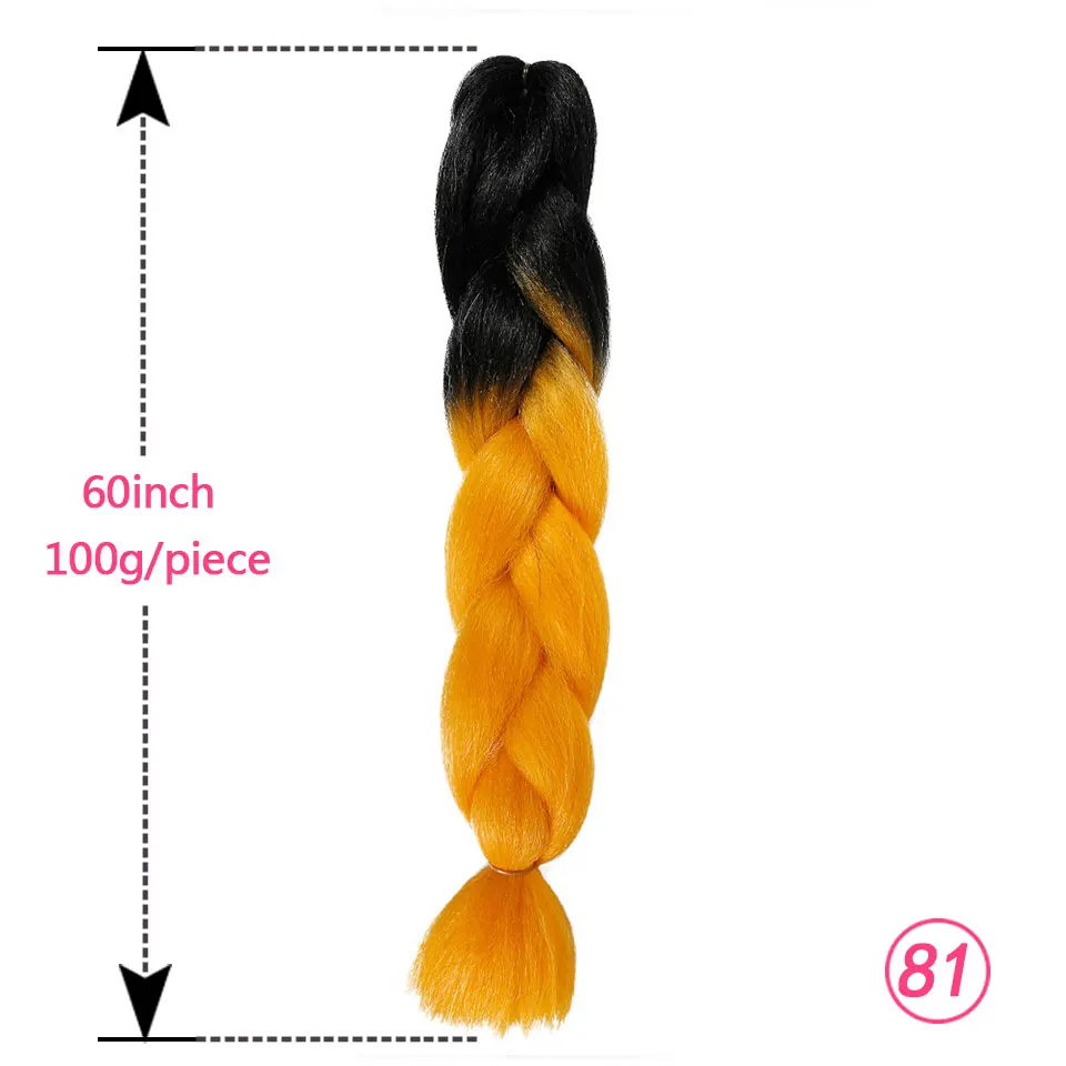 AOSIWIG 24 дюйма красный серый Омбре, термоустойчивый крупное плетение волос для женщин синтетические волосы для наращивания косичек волос - Цвет: T1b/розовый