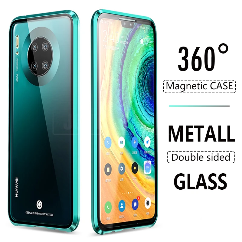 360 полная защита Магнитный чехол для huawei Mate 30 Pro 20 противоударный металлический
