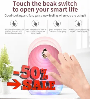 

2019 new 300ml usb Smart touch air bird humidifier ultrasonic mini essential oils diffuser humidifier for car home night light