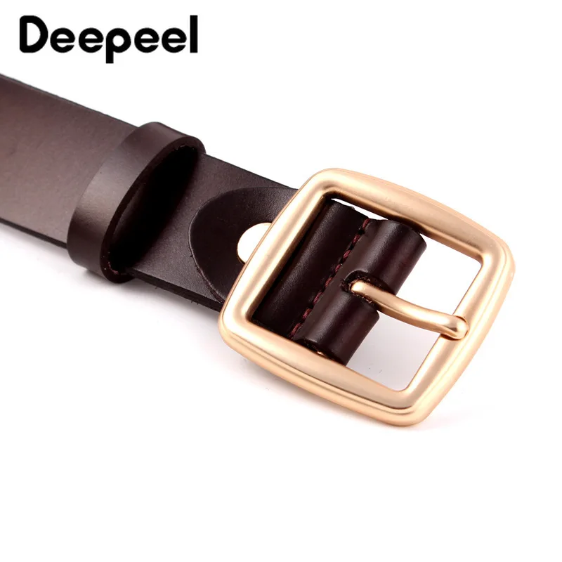 Deepeel 1 шт., 2,8 см* 100-110 см, модный дизайнерский кожаный ремень для отдыха, сплав, пряжка, второй слой, Воловья кожа, ремень для женщин, YB333