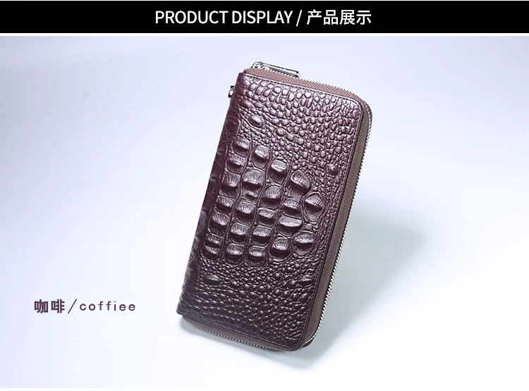 Кошелек из бычьей кожи кошельки для мужчин с защитой от RFID, для карт держатель кошелек портмоне, Длинный кошелек для телефона