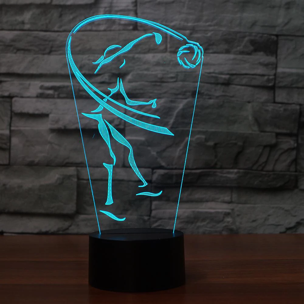 [Seven Neon]Volleyball Acrylic 7Colors Desk Lamp Spot 3D Lamp Novelty Led Night Light Millennium Falcon Light