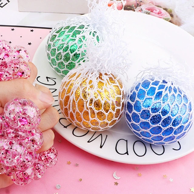 Children's Interactive Mesh Squeeze Ball Soft Toy with Mesh Net Portable Relieve Stress Toys 1