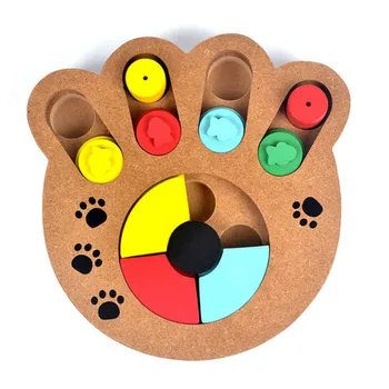 

Dogs Chew Toys Pets Doggie Educational Piaything Framework Paw Print Type Fresh Wood Fun Feeding Multifunctional Pets Toys