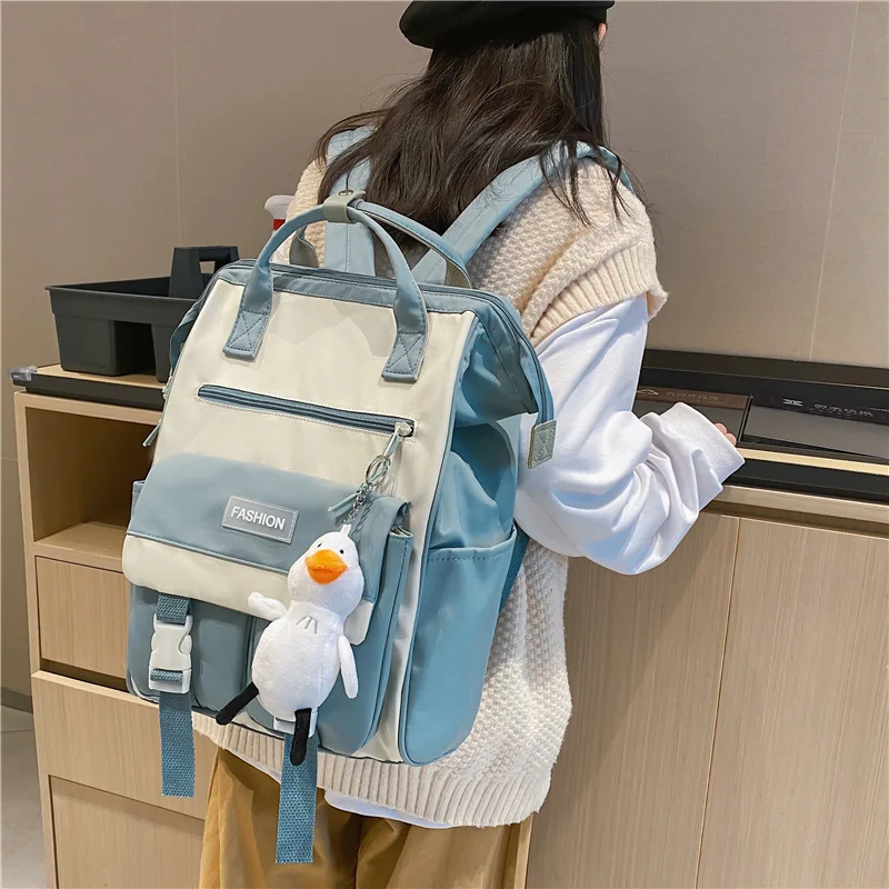 Girl New Cute Waterproof Travel Female Rucksack  Nylon Mommy Bag Ladies Kawaii Backpack Fashion Women Laptop Trendy College Bags