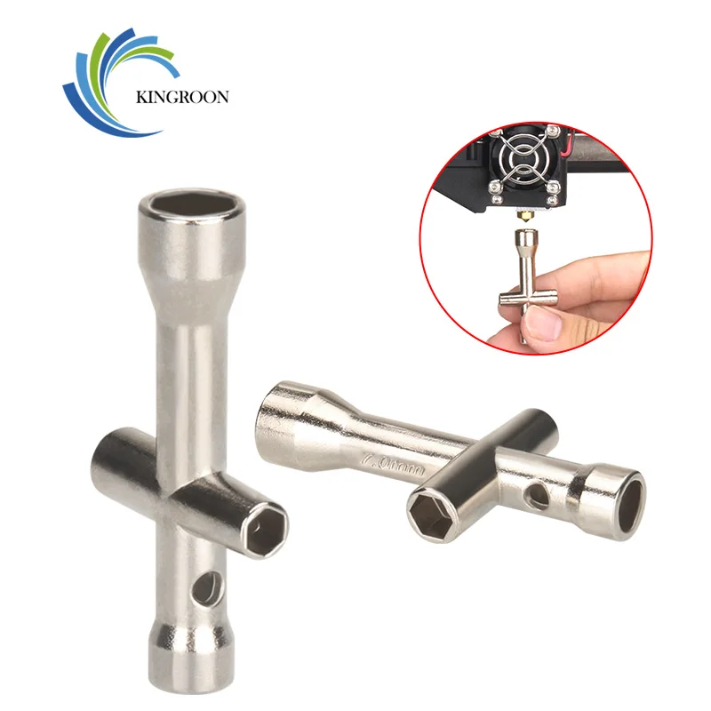 KingRoon M2 M2.5 M3 M4 3D Printing Nozzles Wrench Screw Nut Hexagonal Cross Mini Wrench Spanner Maintenance Tool 4 Size afbeelding