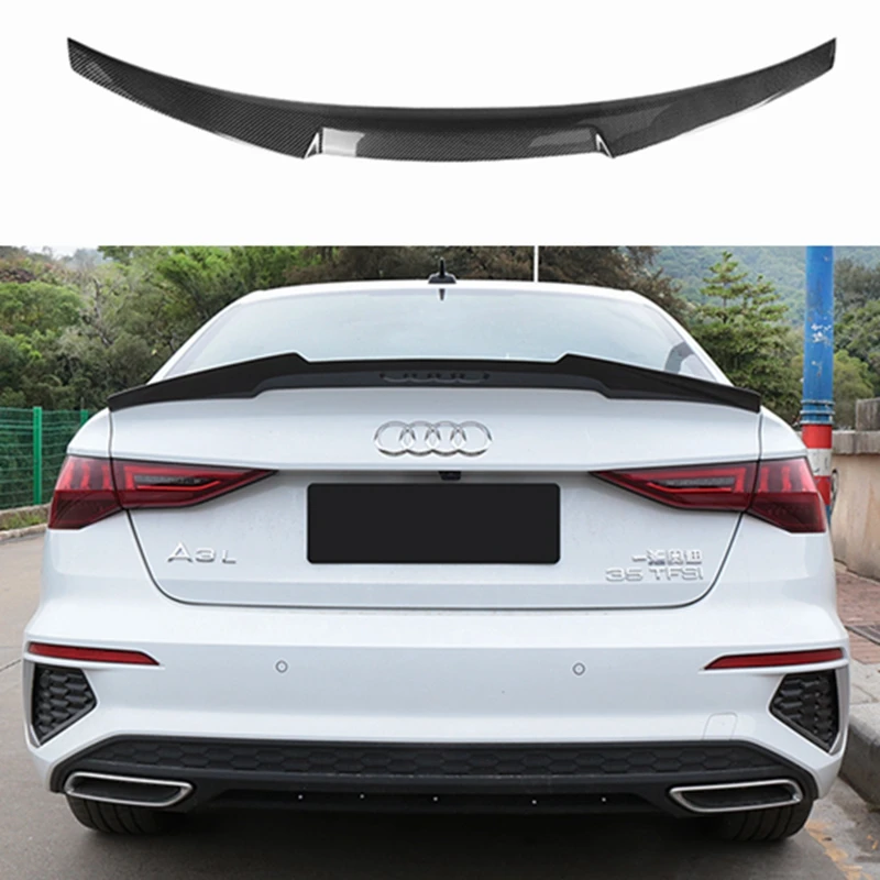 

Rear Trunk Lid Car Spoiler Wings For Audi A3 Sedan 2021 New Carbon Fiber Lip Spoilers