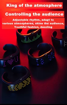 Smart Bluetooth LED luminous bracelet watch APP connected to mobile phone to change the word child anti-lost display bracelet bluetooth 4 ble multifunction pedometer keyfob development board to support the anti lost ibeacon