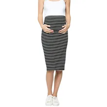Женская юбка для беременных, Новая модная женская комфортная юбка для беременных с высокой талией, тонкая юбка для живота, платье для беременных L1220