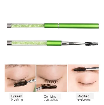 

Colored Rhinestone Brush Eyelash Extension Eyebrow Mascara Spiral Wand Applicator Spoolers Reusable Eye Cosmetic Makeup Brushes