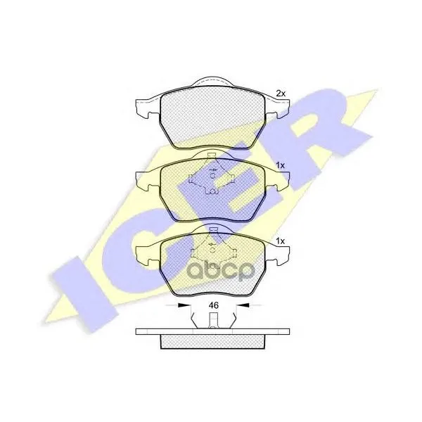 181138_колодки Дисковые Передние! Vwpassat 1.8t/1.9tdi 96-98 Icer 181138 Icer арт. 181138