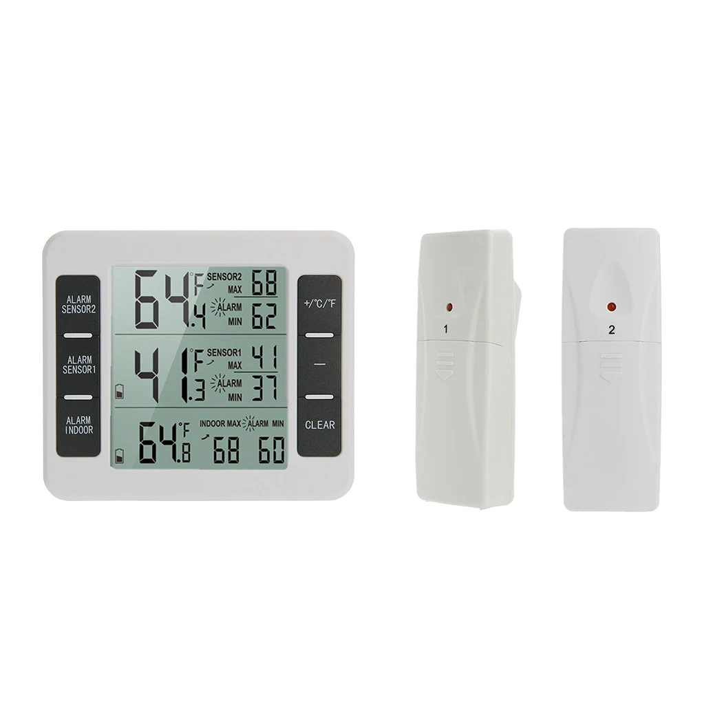 Home Wireless Indoor Outdoor Thermometers Electronic Refrigerator Thermometer Temperature Measuring Device Large Screen Digital | Дом и сад