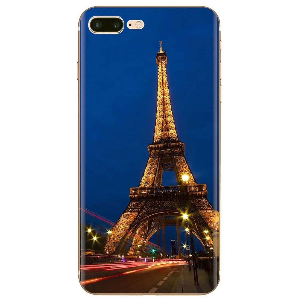 Personalized Silicone Phone Case For Motorola Moto G G2 G3 X4 E4 E5 G5 G5S G6 Z Z2 Z3 C Play Plus I Love Paris and eiffiel tower | Мобильные
