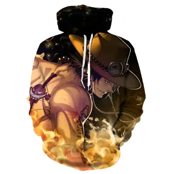 

Pirate king Hoodie men's and women's casual Pullover Japanese anime pirate king print men's and women's street summer