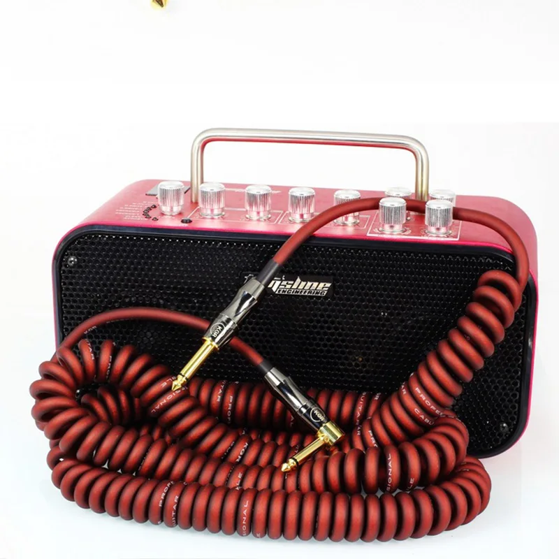 KGR real guitar wire guitar connecting line high quality febrile cord spring wire cable plug.
