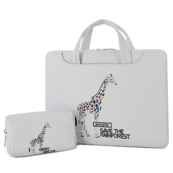 

Cartoon Painted Laptop Bag PU Cartoon Cute Computer Liner Bag with Power Pack for Men and Women 13 14 15 inch Bag for Girl Ins
