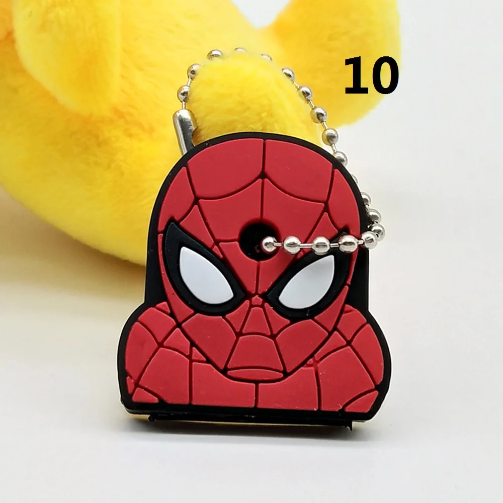 10 PCS/lot Protective Key Case Cover for Key Control Dust Cover Holder Cartoon Silicone Organizer cat Home Accessories Supplies - Цвет: S