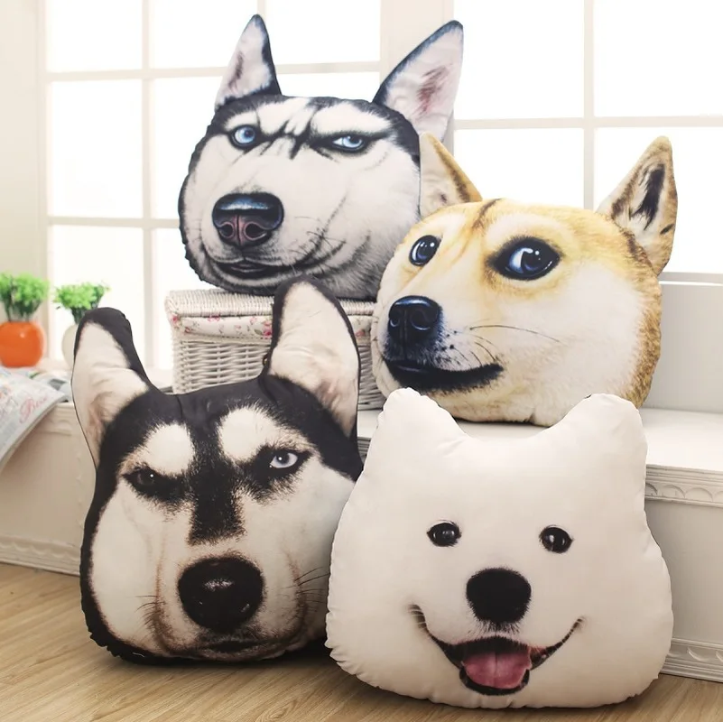 Животное самоедская Собака Хаски плюшевые игрушки куклы Мягкие 3D 38 см* 35 см подушка автомобиль декоративные творческий подарок на день рождения