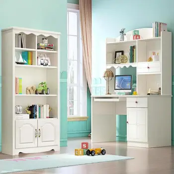 

Bookshelves Simple Modern Student Placement Shelf White Solid Wood Children Bookshelves Creative Korean Receiving Cabinet