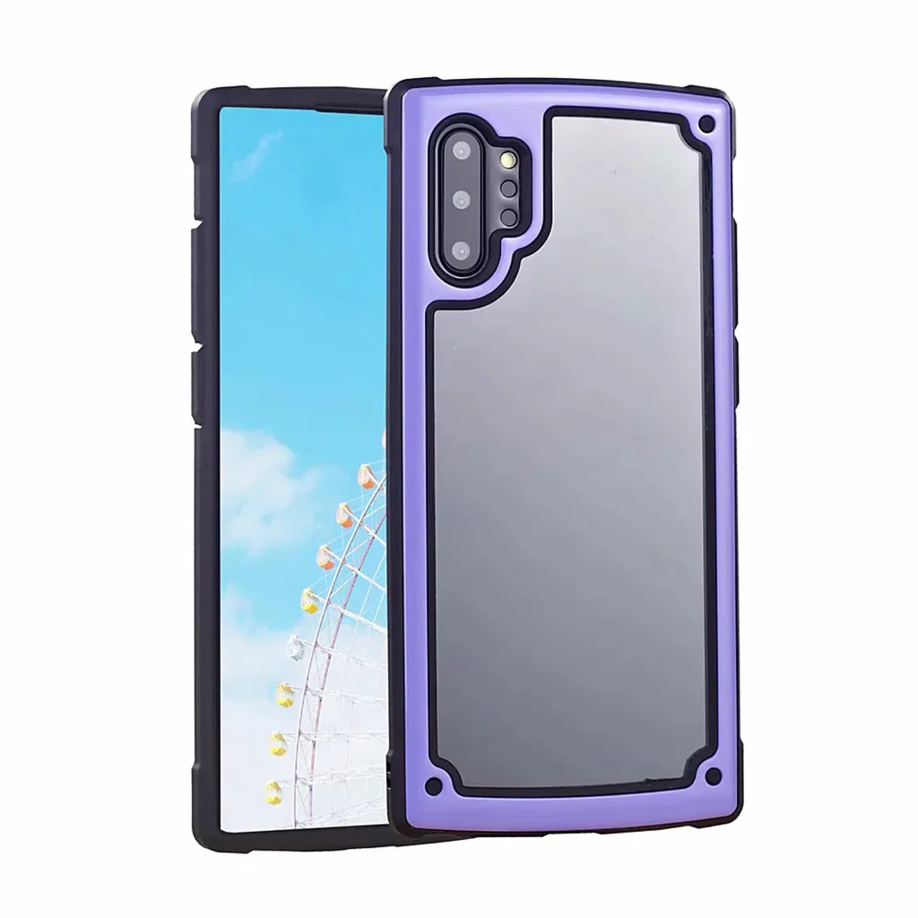 Защитный чехол для samsung Note10 Plus, чехол 6,8 imch, прозрачный, ультра-тонкий, PC, передняя оболочка, акриловая, задняя крышка, защита