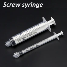 

1ml/2ml/5ml Plastic Disposable Injector Syringe For Refilling Measuring Nutrient surgery tool Disposable Plastic Screw Syringe