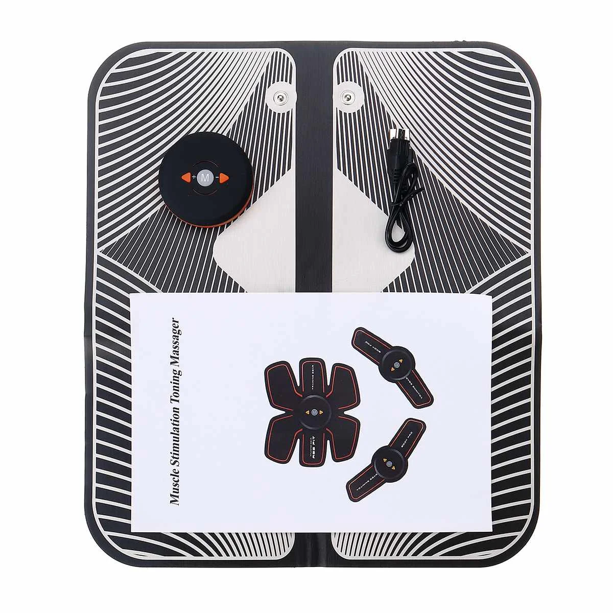 Foot Massager Smart Wireless EMS Muscle Stimulation Foot Acupoint Massage Mat Health Care With or Without Remote Control Version - Цвет: Черный