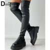 DORATASIA Brand New Female Platform Thigh High Boots Fashion Slim Chunky Heels Over The Knee Boots Women Party Shoes Woman ► Photo 1/3