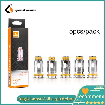 

5pcs/pack original Geekvape Aegis Boost Coil MTL/DTL Vape Replacement 0.4ohm&0.6ohm mesh coil for Aegis boost Pod Kit