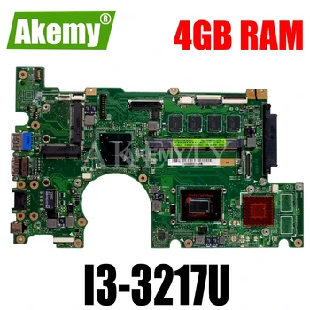 

AKEMY B400A Laptop Motherboard For Asus B400VC B400V B400A Mainboard 100% test Ok I3-3217U 4G RAM