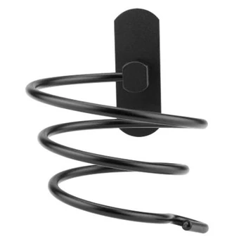 

Wall Mounted Hair Dryer Holder,Spiral Hair Care Tools Hanging Rack Organizer for Blow Dryer, Hair Dryer Storage Organizer (Black
