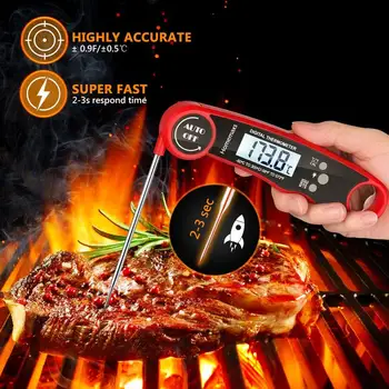 

Homemaxs 2pcs Digital Meat Thermometer Upgraded Waterproof Instant Read Meat Thermometer Digital Cooking Thermometer