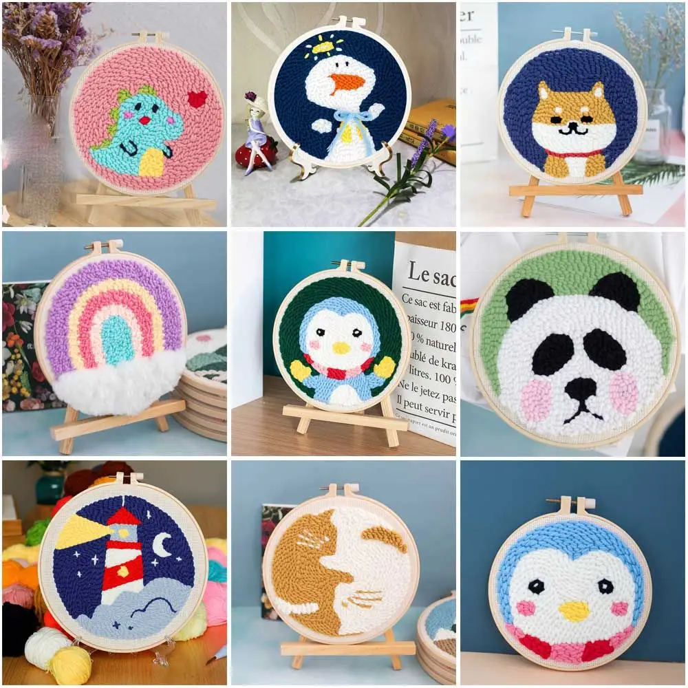 Ornament Needle Thread Handmade Sewing Accessories Embroidery Hoop Needle Punch Cross Stitch Kit Poke Embroidery Kit