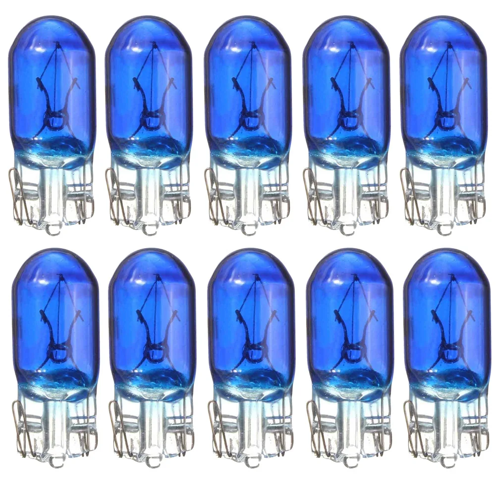 10PCS Auto T10 Halogen W5w 194 168 Keile 12V 5W Xexon Signal Lampe Weiß Instrument Licht Lesen Licht Abstand Lampe Auto Lichter