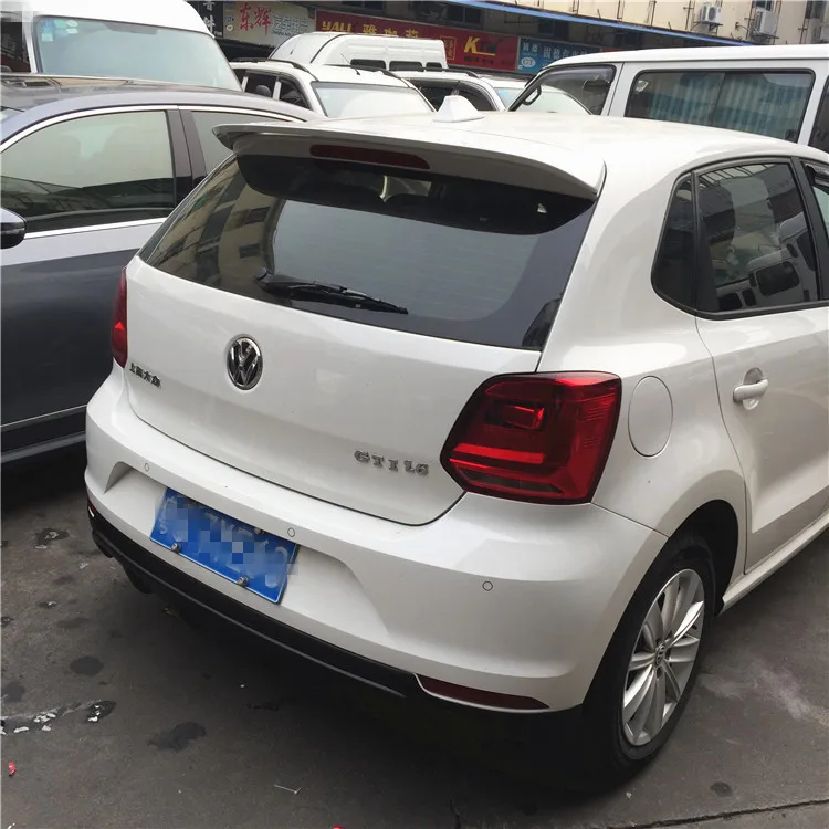 Спойлер для Volkswagen Polo 2011 2018 года заднее крыло автомобиля из АБС пластика черный