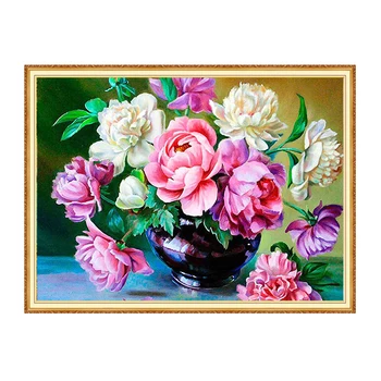 

Meian flower full square diamond 5D DIY Diamond art 3D Diamond painting Kit cross stitch diamond mosaic photo home decor