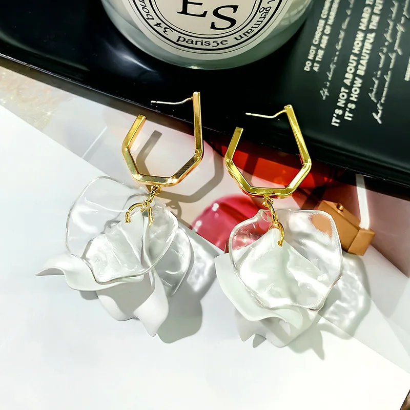 Корейский бренд хит продаж ювелирные изделия прозрачные акриловые цветочные