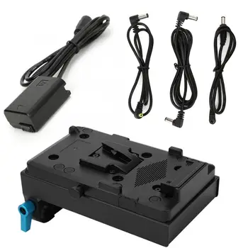 

Full Decode FW50 Virtual V Mount Battery Plate Adapter with 15mm Dual Hole Rod Clamp for Sony Alpha A6000 A6300 A6500 A7 A7R