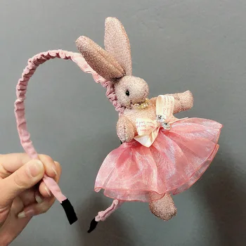 

2020 Children's Little Girl Bunny Headdress Princess Girl Super Cute Cute Hairpin Party Dress Up Children's Hair Band Headband