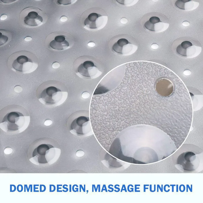 Anti Slip Bathroom Floor Rug Waterproof PVC Bathtub Shower Anti-Bacterial Pad E2S