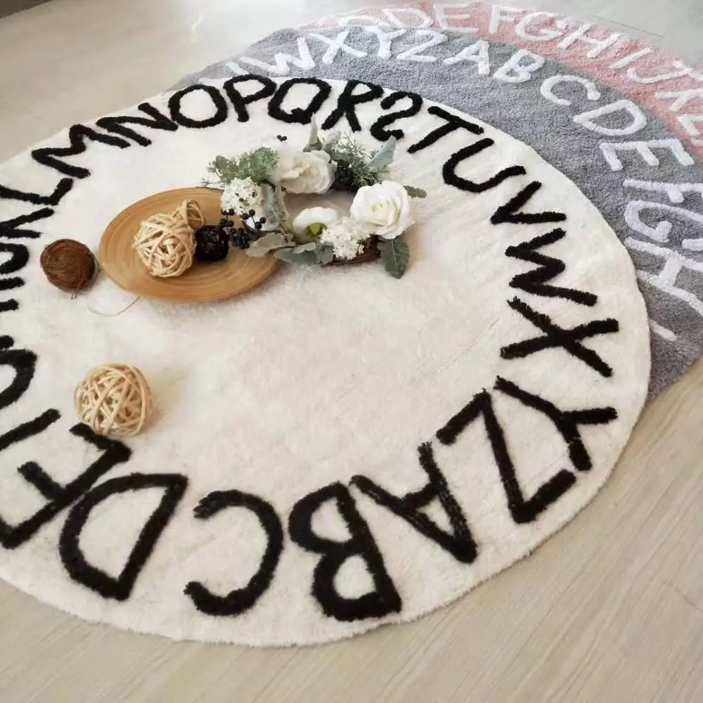 

Kids Rug ABC Alphabet Educational Area Rugs - Learning Carpet for Children Bedrooms Playroom, Home Decor Teepee Tent Play Mat