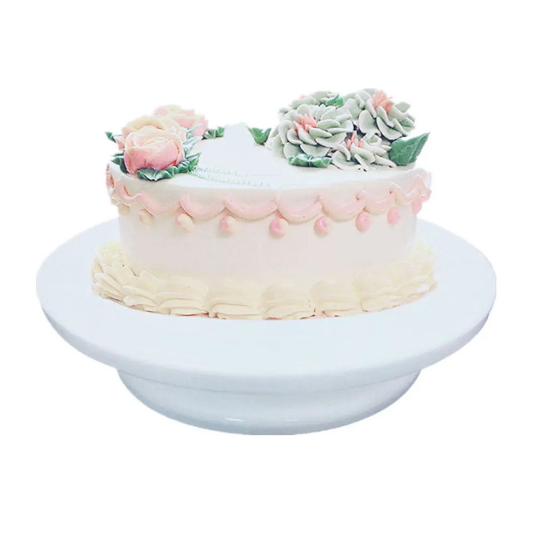 DIY Pan Baking Tool Anti skid Plastic Round Cake Stand Plate Turntable Rotating Cake Decorating Rotary 5