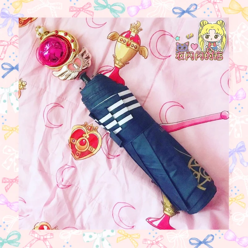 Аниме Сейлор Мун Хрустальная коллекция Cutie лунный жезл Wand Stick Umbrella костюм Косплей