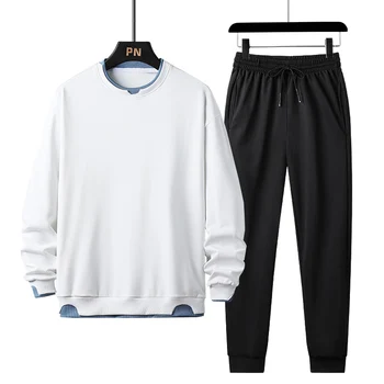 

New men's sweater casual suit spring and autumn models autumn Korean fashion round neck sports suit men's fashion men sets