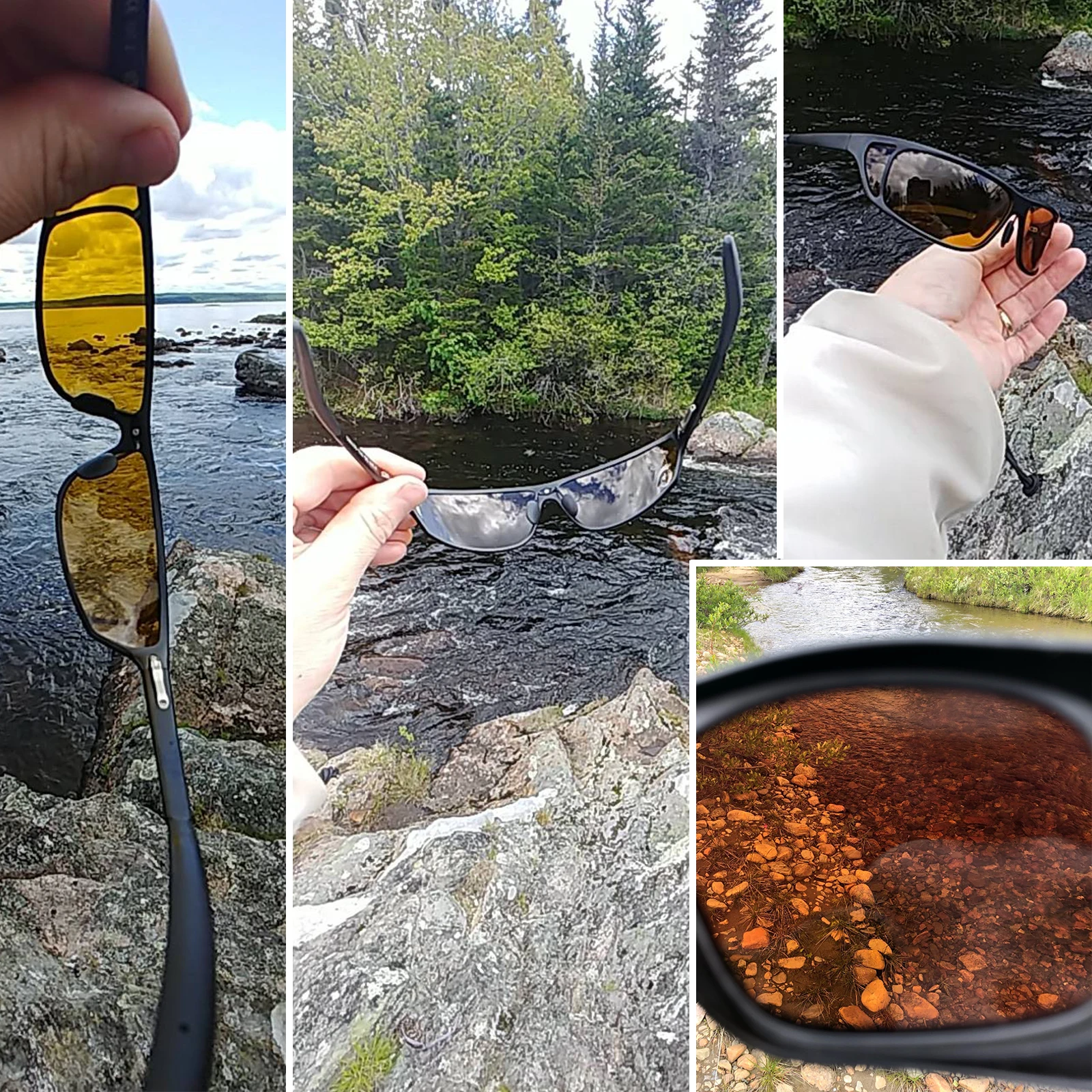 Maximumcatch Titanium Metal Frame Fly Fishing Polarized Sunglasses Brown  Yellow And Gray To Choose UV400 Fishing Sunglasses