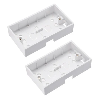 

uxcell Wall Switch Box Electrical Outlet Surface Mount Cassette Single Gang 146mm 2pcs