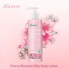 Kustie вишня шелковистый лосьон для тела для женщин цветок эссенция крем для тела гидрат и белая кожа без химического масла Органические лосьоны для тела