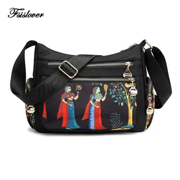 

FSISLOVER New Waterproof Women Bag Double Shoulder Bag Designer Handbags High Quality Nylon Female Handbag bolsas sac a main